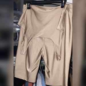 Brown Biker Short & Crop Top Set